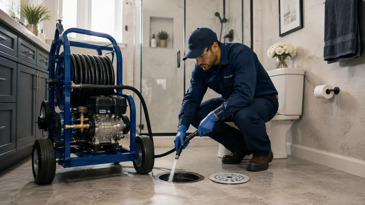 Bathroom Drain Hydro Jetting in Studio City