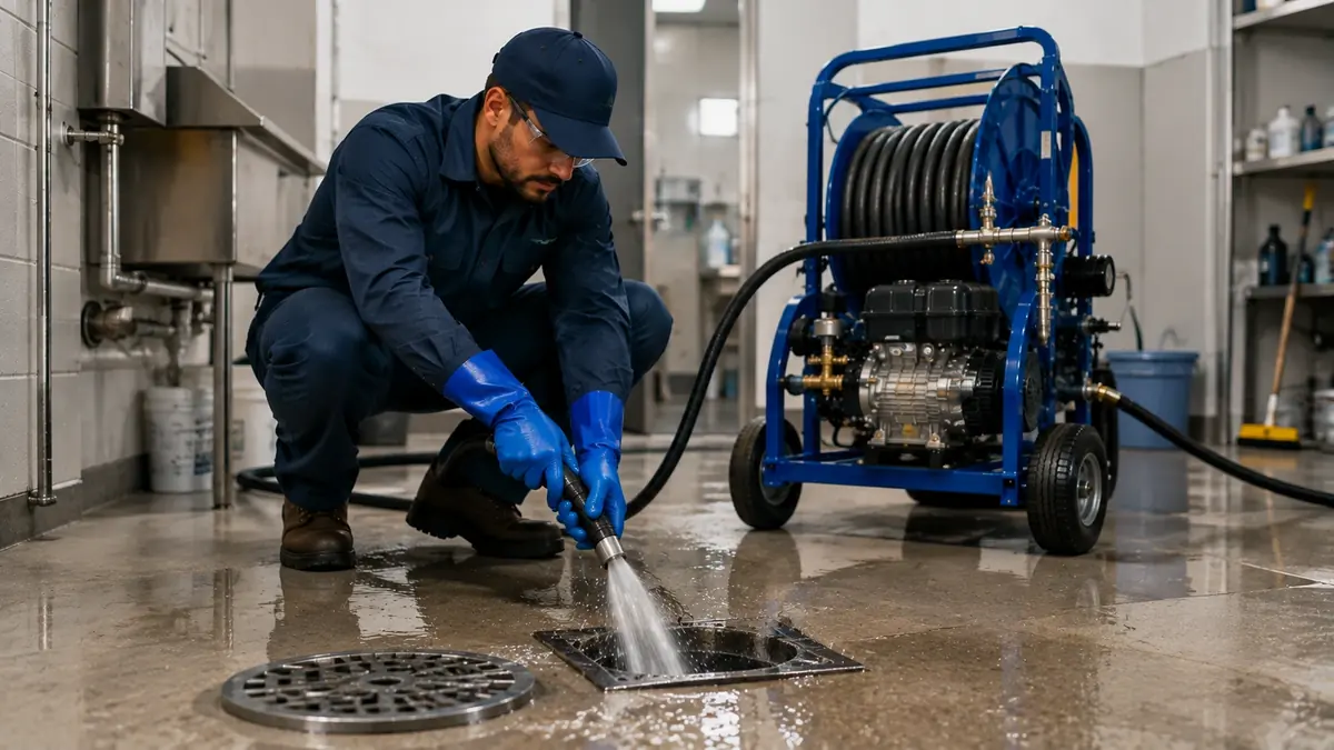 Floor Drain Hydro Jet Cleaning in Studio City