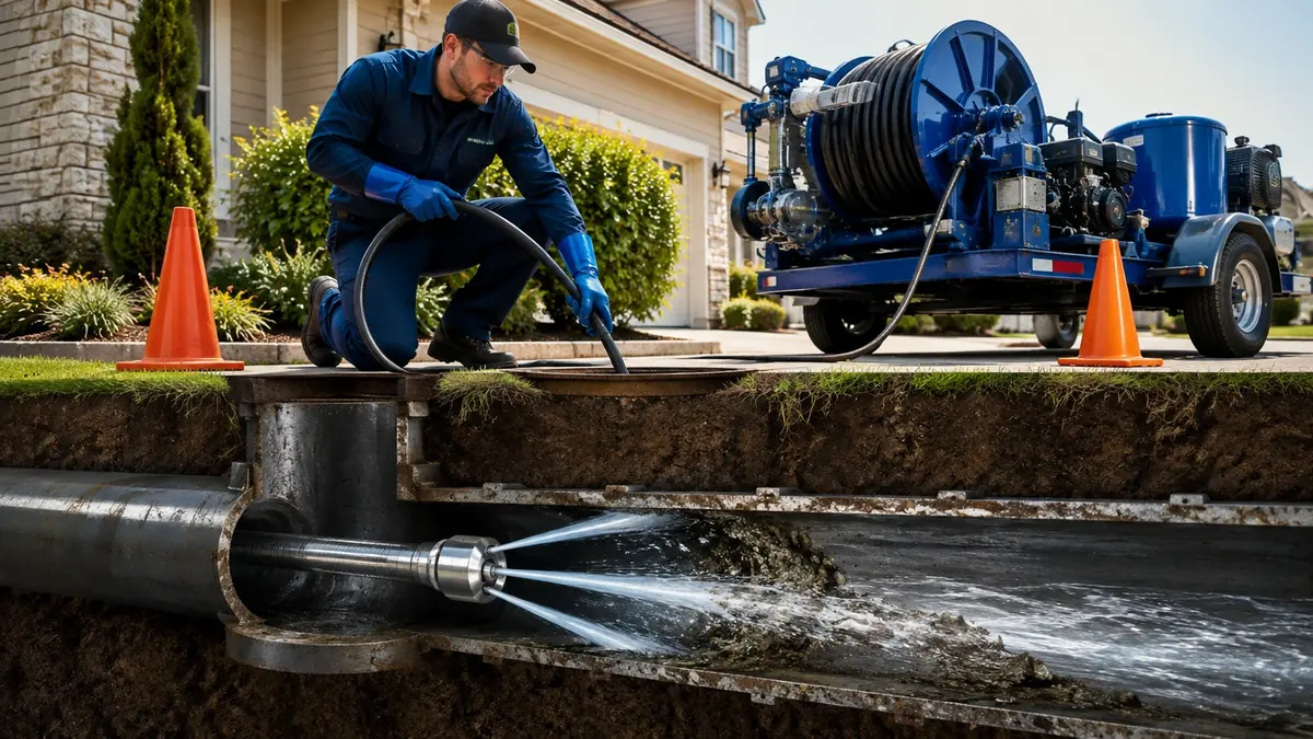 Main Sewer Line Hydro Jet Cleaning in Studio City