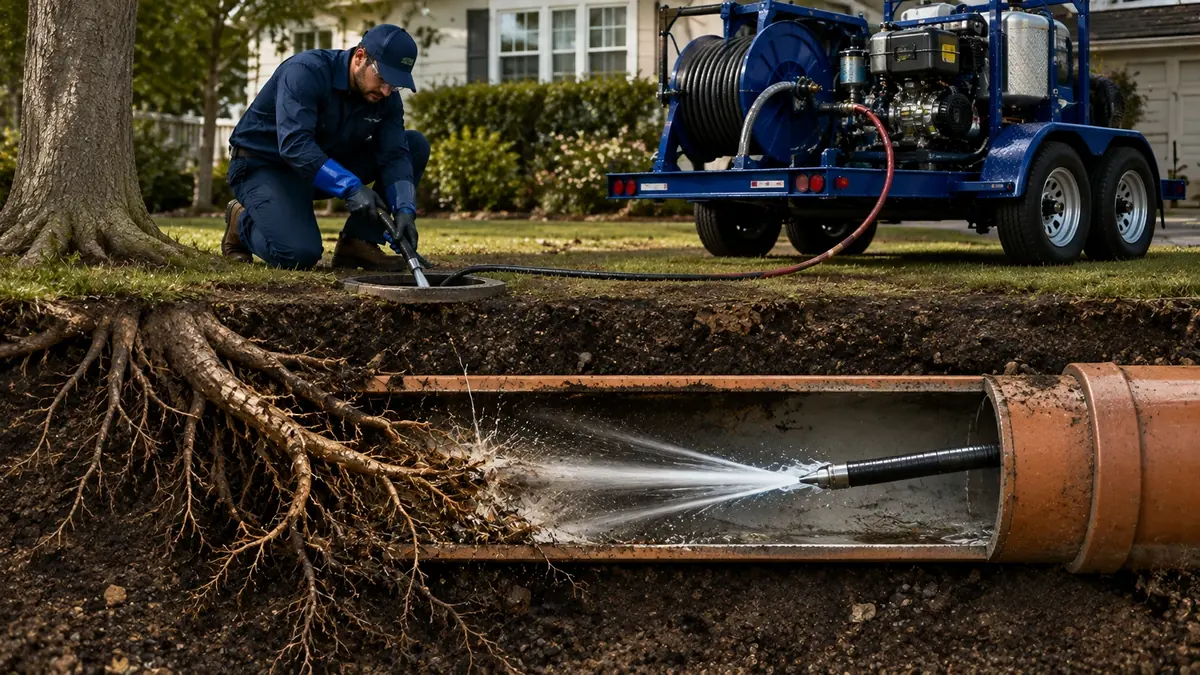Tree Root Removal with Hydro Jetting in Studio City